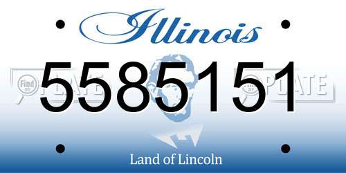 5585151 Illinois License Plate