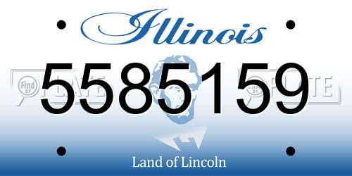 5585159 Illinois License Plate