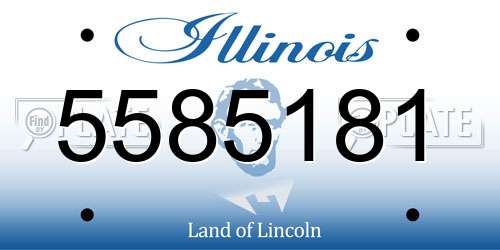 5585181 Illinois License Plate