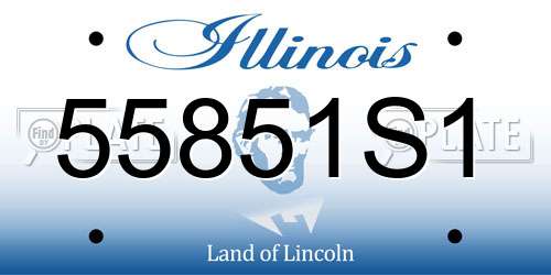 55851S1 Illinois License Plate