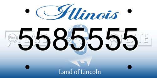5585555 Illinois License Plate