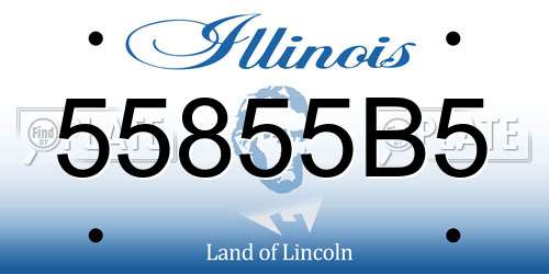 55855B5 Illinois License Plate