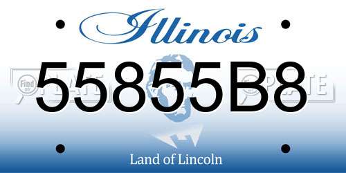 55855B8 Illinois License Plate