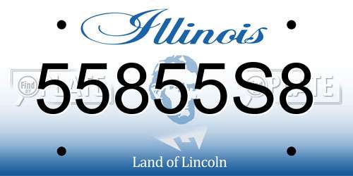 55855S8 Illinois License Plate