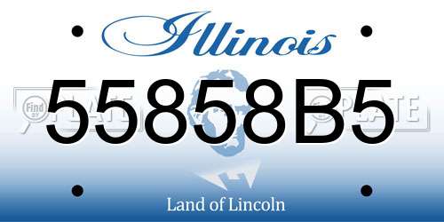 55858B5 Illinois License Plate