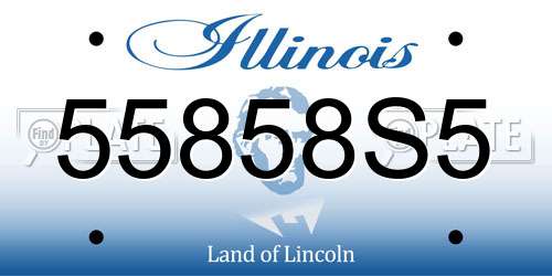 55858S5 Illinois License Plate
