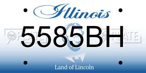 5585BH Illinois License Plate