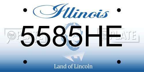 5585HE Illinois License Plate