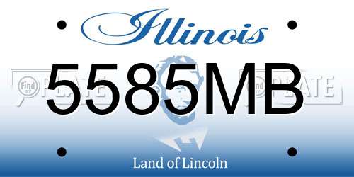 5585MB Illinois License Plate