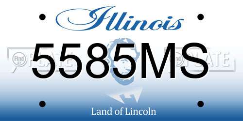 5585MS Illinois License Plate