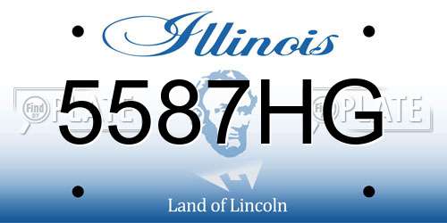 5587HG Illinois License Plate