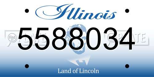 5588034 Illinois License Plate
