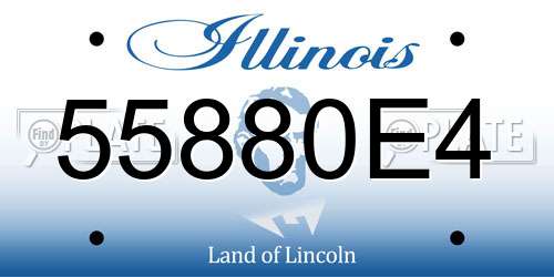 55880E4 Illinois License Plate