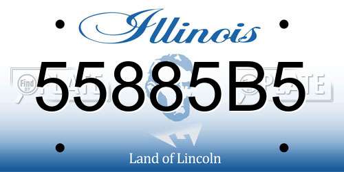55885B5 Illinois License Plate