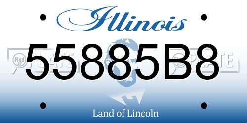 55885B8 Illinois License Plate
