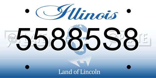 55885S8 Illinois License Plate