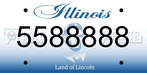 5588888 Illinois License Plate