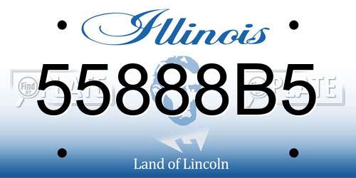 55888B5 Illinois License Plate