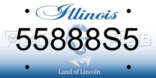 55888S5 Illinois License Plate
