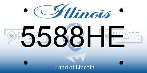 5588HE Illinois License Plate