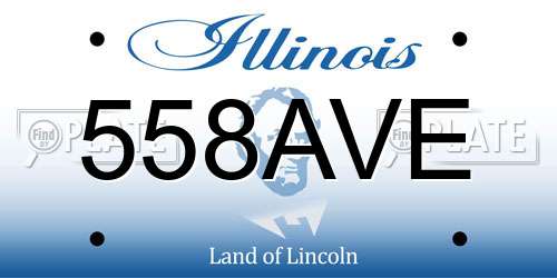 558AVE Illinois License Plate