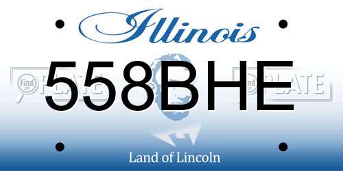 558BHE Illinois License Plate