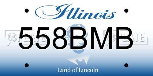 558BMB Illinois License Plate
