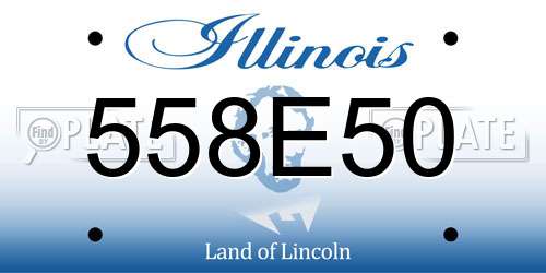 558E50 Illinois License Plate