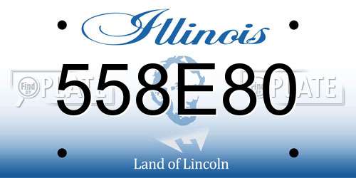 558E80 Illinois License Plate