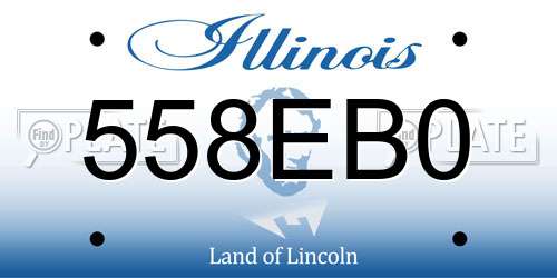558EB0 Illinois License Plate