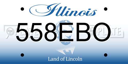 558EBO Illinois License Plate