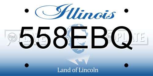 558EBQ Illinois License Plate