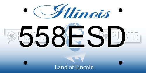 558ESD Illinois License Plate