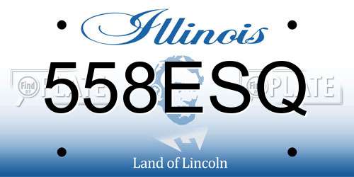 558ESQ Illinois License Plate