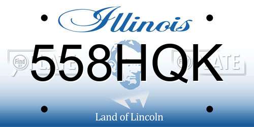 558HQK Illinois License Plate