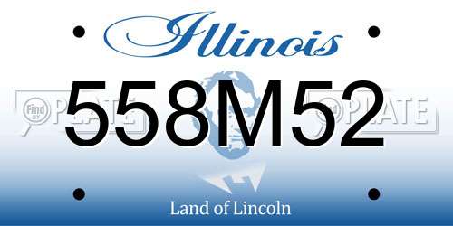 558M52 Illinois License Plate