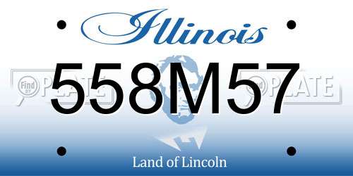 558M57 Illinois License Plate
