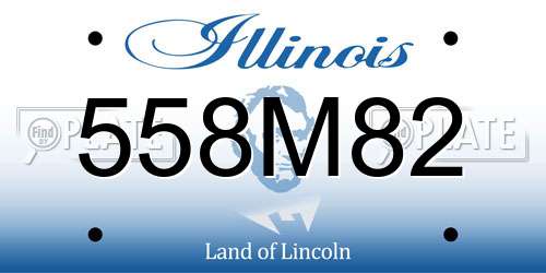 558M82 Illinois License Plate