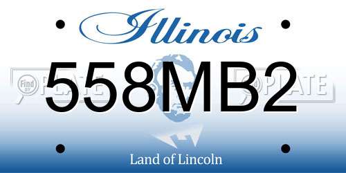 558MB2 Illinois License Plate