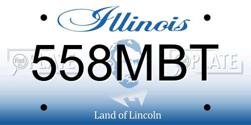 558MBT Illinois License Plate