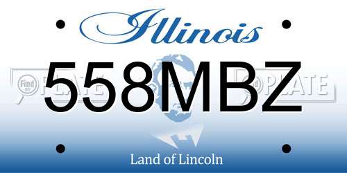 558MBZ Illinois License Plate
