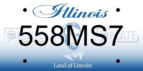 558MS7 Illinois License Plate