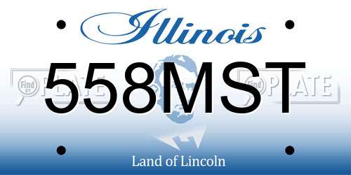 558MST Illinois License Plate