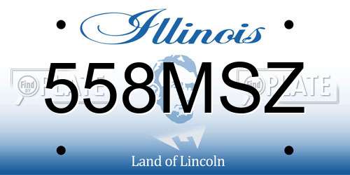 558MSZ Illinois License Plate
