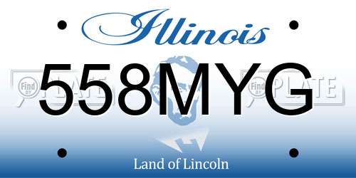 558MYG Illinois License Plate