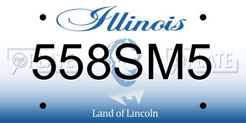558SM5 Illinois License Plate