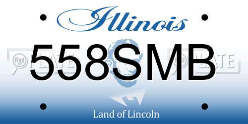558SMB Illinois License Plate