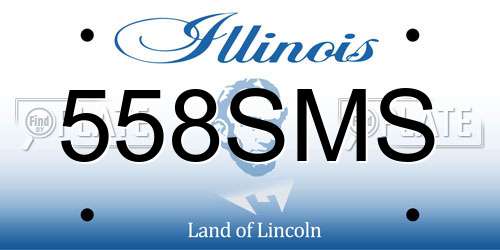 558SMS Illinois License Plate