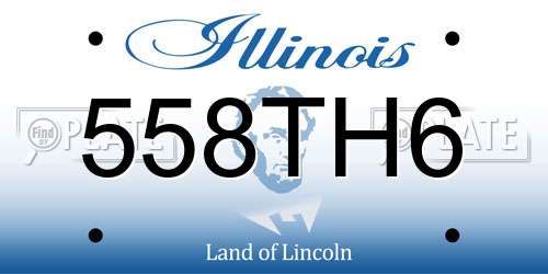 558TH6 Illinois License Plate