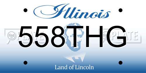 558THG Illinois License Plate